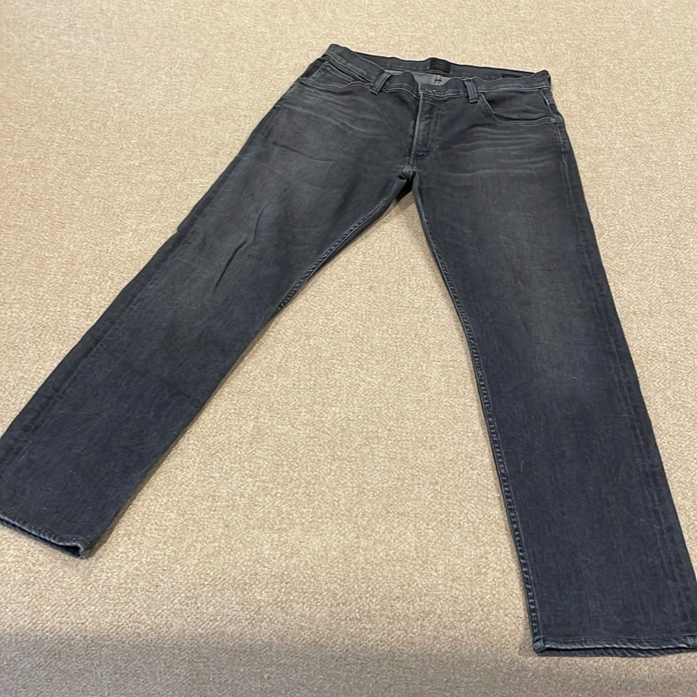 Citizens of Humanity Bowery Standard Slim Stretch 33/29.5 Faded Black Men